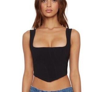 Danielle Guizio Women's Corset Knit Top